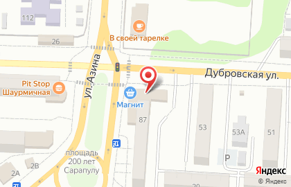 Супермаркет Магнит в Ижевске на карте