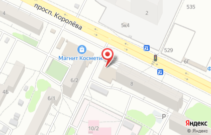Супермаркет Магнит у дома на проспекте Королёва на карте