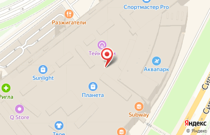 Супермаркет О`кей в Уфе на карте