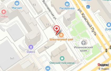 Бакс на Волочаевской улице на карте