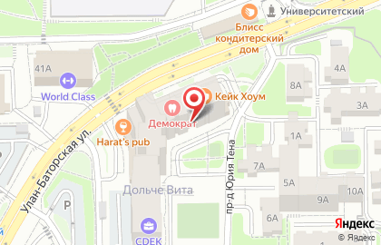 Ресторан быстрого питания SubWay в Свердловском районе на карте