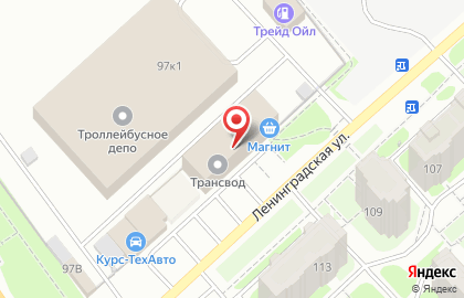 Автошкола Олимп на улице Ленинградской на карте