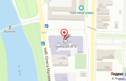 Гимназия №2 в Вышнем Волочке на карте