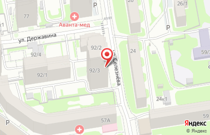 Цветочная мастерская Лаванда на улице Державина на карте