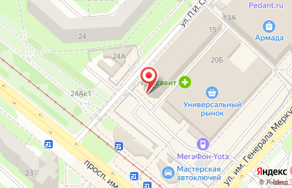 Салон товаров для рукоделия Золотые ручки в Октябрьском районе на карте