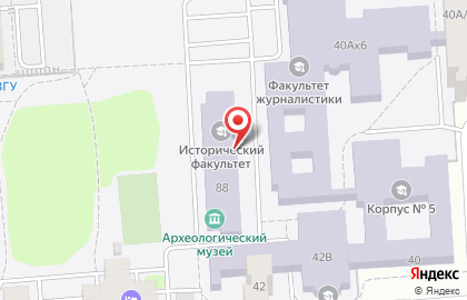 Зональная научная библиотека, ВГУ на Московском проспекте на карте