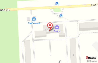 Гостиница Тайга на Сосновой улице на карте