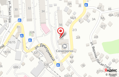 Сочинский филиал Банкомат, Газпромбанк на улице Дмитриевой на карте