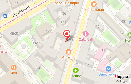 Красота на Боровой улице на карте