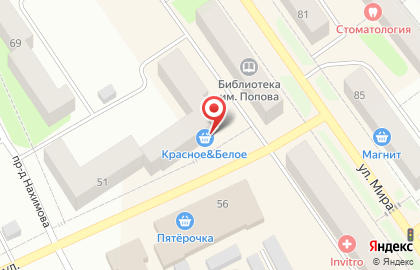 Супермаркет Красное & Белое на Колхозной улице на карте