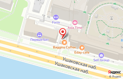 Кофейня Baggins Coffee на Ушаковской набережной на карте