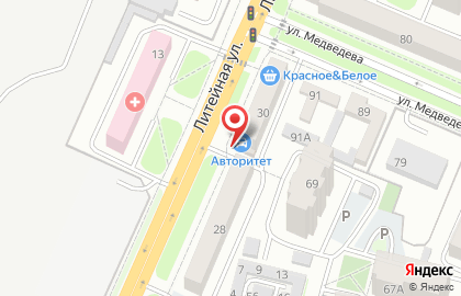 Автомагазин Авторитет на Литейной улице на карте