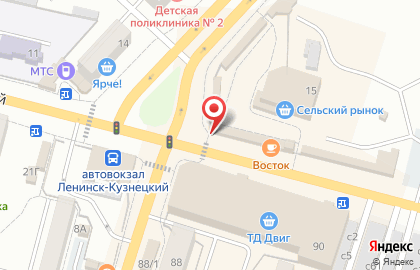 Магазин Караван в Ленинск-Кузнецком на карте
