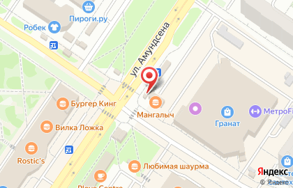 Киоск по продаже фастфудной продукции на улице Амундсена на карте