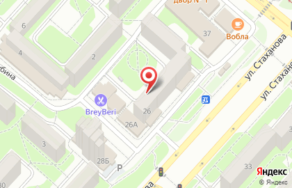 ОАО Банкомат, АКБ Мособлбанк на улице Стаханова на карте