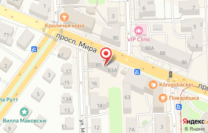 Магазин тканей и постельного белья Дом текстиля в Центральном районе на карте