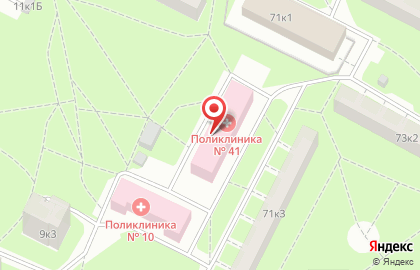 Городская поликлиника №112 Поликлиническое отделение №41 в Калининском районе на карте