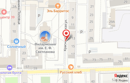 Продуктовый магазин в Калининграде на карте