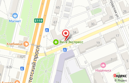 Киоск по продаже овощей Заря в Советском районе на карте