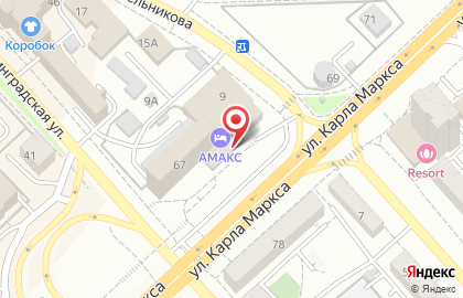 Конгресс-отель Амакс в Хабаровске на карте