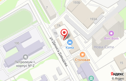 Шиномонтажная мастерская Профи М на улице Дениса Давыдова на карте