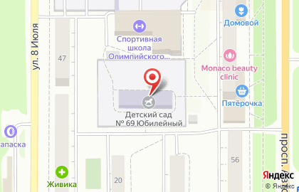Детский сад №69 на улице Лихачёва на карте