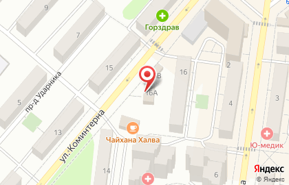 Киоск по продаже фруктов и овощей, г. Королёв на улице Коминтерна на карте