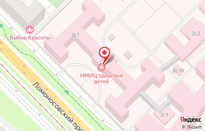 Научный центр здоровья детей РАМН на Ломоносовском проспекте на карте