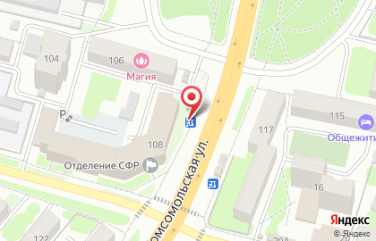 Банкомат СберБанк на Комсомольской улице, 110 киоск на карте