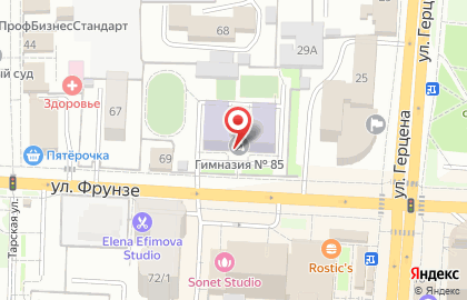 Гимназия №85 в Центральном районе на карте
