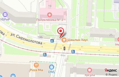 Магазин по продаже мяса Мясо тут на улице Сыромолотова на карте