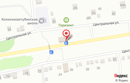 Продовольственный магазин на Центральной улице на карте