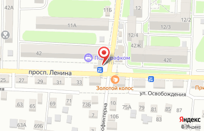 Магазин мясной продукции на проспекте Ленина на карте