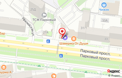 Точка по продаже кофе на вынос Pin-Up Coffee на Парковом проспекте на карте