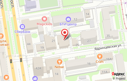 Ля Тур на Ядринцевской улице на карте
