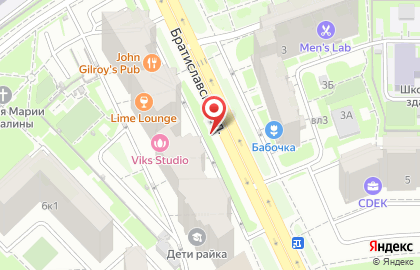 Реактивчик на Братиславской улице на карте