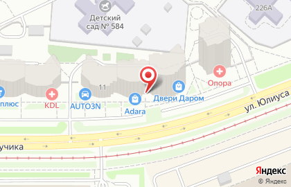 Турагентство География на улице Юлиуса Фучика на карте