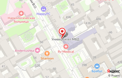 Санкт-Петербургский университет Министерства внутренних дел Российской Федерации в Санкт-Петербурге на карте