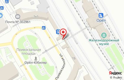 Продуктовый киоск в Железнодорожном районе на карте