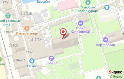 Курорт Адлер на карте