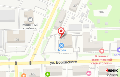 Торговая компания Долина на улице Воровского на карте