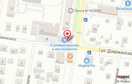 Фирменный магазин Мясной пир на улице Дзержинского на карте