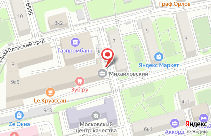 Офисный центр Михайловский на Ленинском проспекте на карте