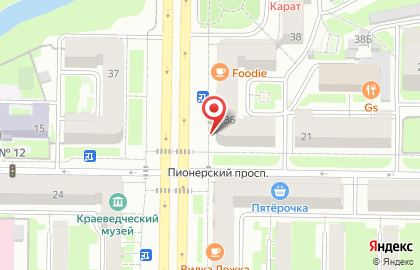 Магазин Кулинария на проспекте Металлургов на карте