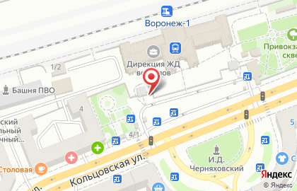 Киоск фастфудной продукции на площади Генерала Черняховского на карте