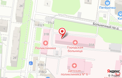 Медицинская организация Химкинская областная больница на улице Мичурина в Химках на карте