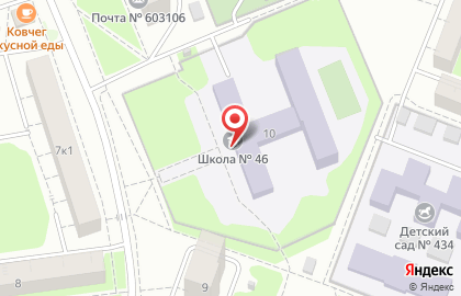 Средняя общеобразовательная школа №46 на улице Бориса Корнилова на карте