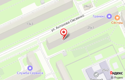 Булошная Жан Руа на улице Антонова-Овсеенко на карте