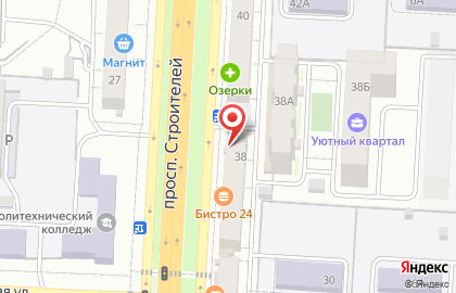 Магазин продовольственных магазинов Сокурские Хлеба на проспекте Строителей, 38 киоск на карте