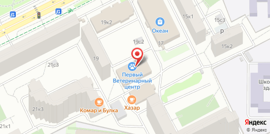 Ветеринарная клиника Ветпомощь «Любимчик» на метро Коломенская на карте